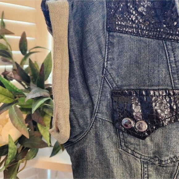 DEREON BEYONCE DENIUM ZIP UP JUMPSUIT SIZE LARGE - Picture 5 of 10